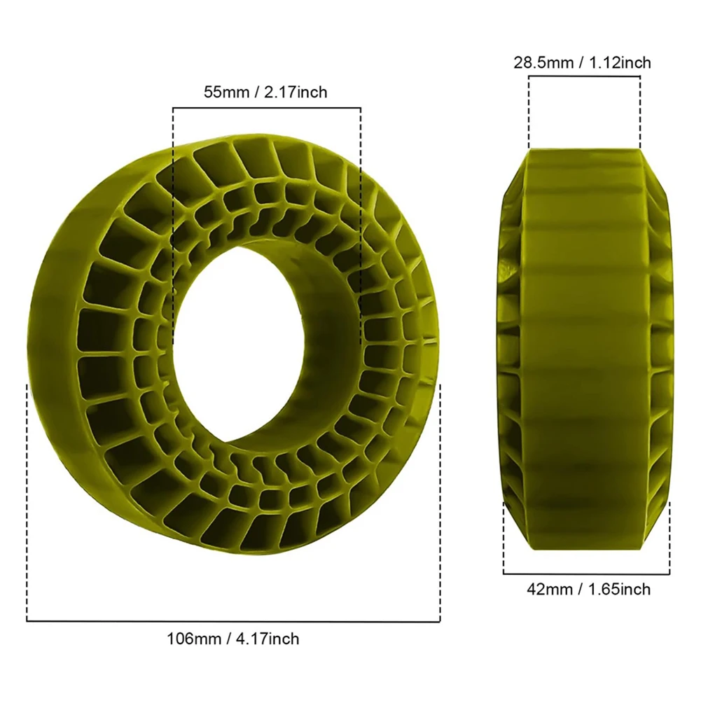 Inserção antiespumas de gel de sílica macio, adequada para pneus de roda de 118-122mm e 1.9 polegadas para crawler 1/10 rc, inserções de pneus diy