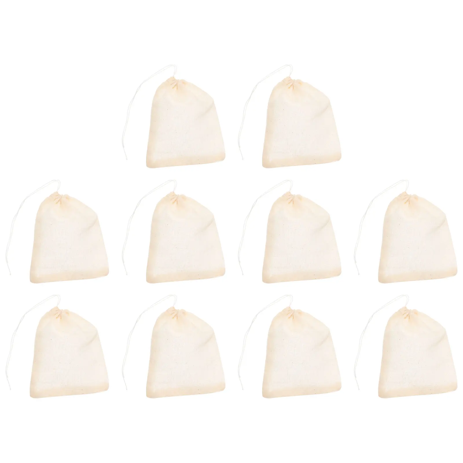 

50 Pcs Soup Muslin Strainer Reusable Gauze Filter Drawstring Spice Bags for Cooking Tea Drawstring Strainer Bags Coffee