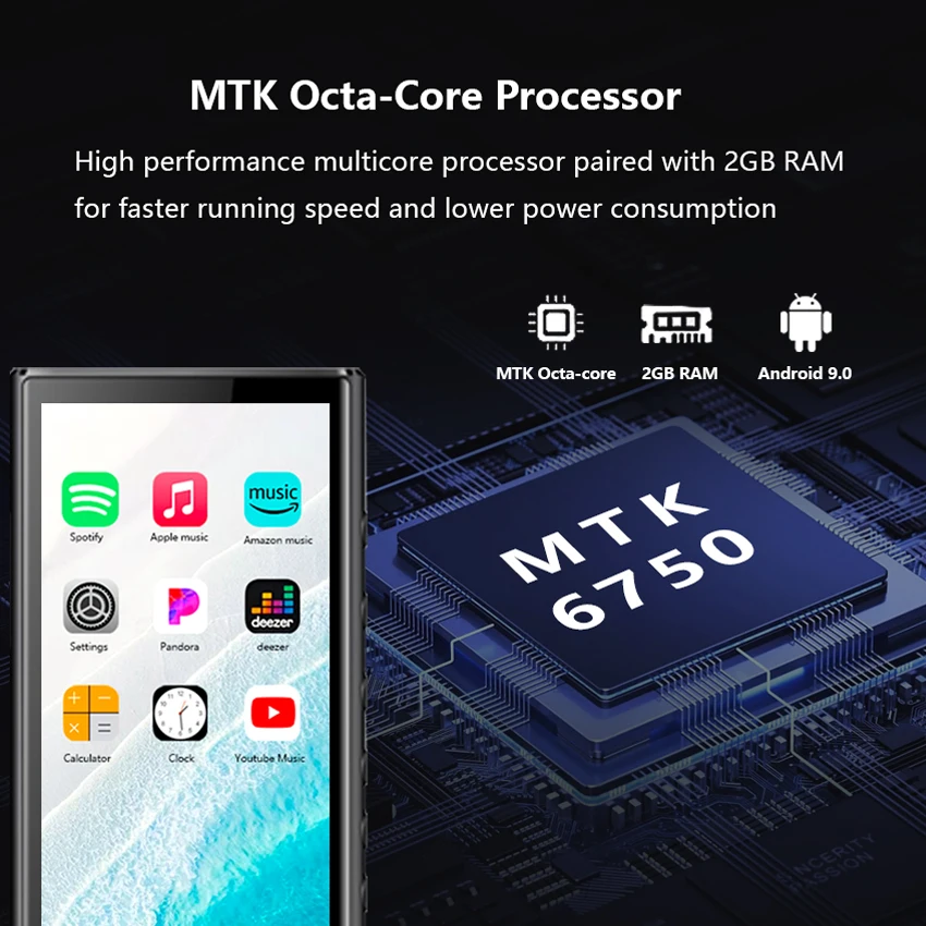 80 جيجابايت (16 جيجابايت + 64 جيجابايت) 3.99 بوصة مشغل MP3 أندرويد 13.0 مشغل MP3/MP4 مع بلوتوث 5.0 واي فاي، راديو FM، كتب إلكترونية، سبوتيفي، مسموع، باندور #2