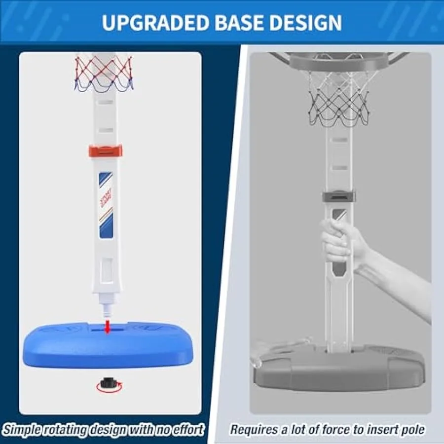 Argola de basquete ajustável para crianças, cesta de basquete com bolas, mini gol de basquete, brinquedos esportivos, natal bi