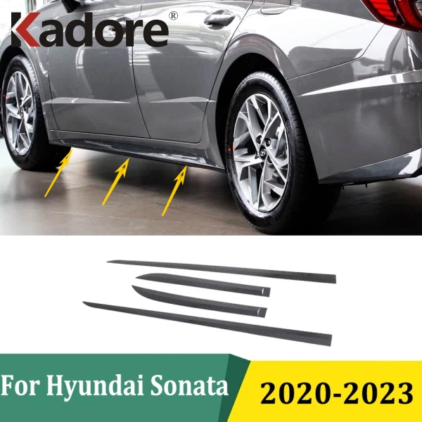 

Для Hyundai Sonata 2020 2021 2022 2023, молдинг для боковой двери, накладка, наклейка, защитная наклейка, аксессуары для внешнего стайлинга автомобиля