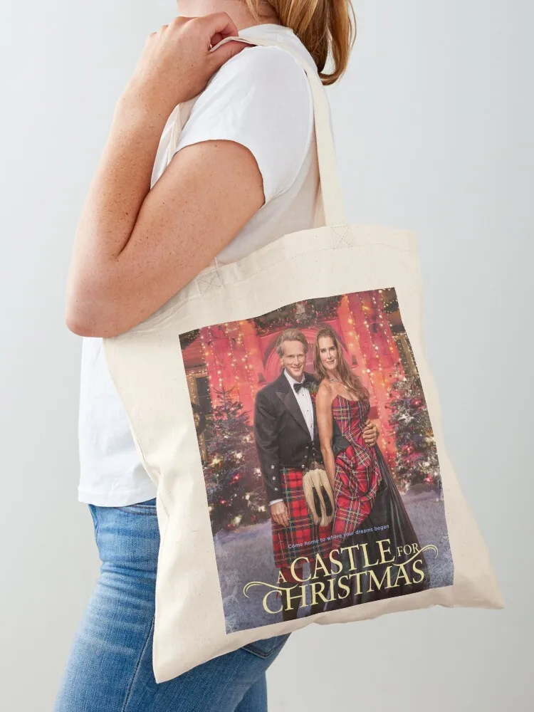 A castle for christmas Tote Bag Big bag tote bag custom Canvas Tote