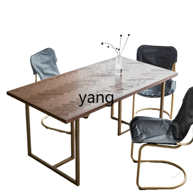 

LXL Solid Wood Dining Table Home Small Apartment Dining Room Table Modern Minimalist Eight-Immortal Table Combination
