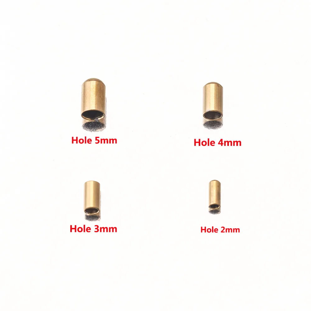 30pcs Cord End Cap Gold-plated Stainless Steel Tassel Caps Leather Ends Caps Connectors for DIY Crafts Jewelry Making Findings image 3