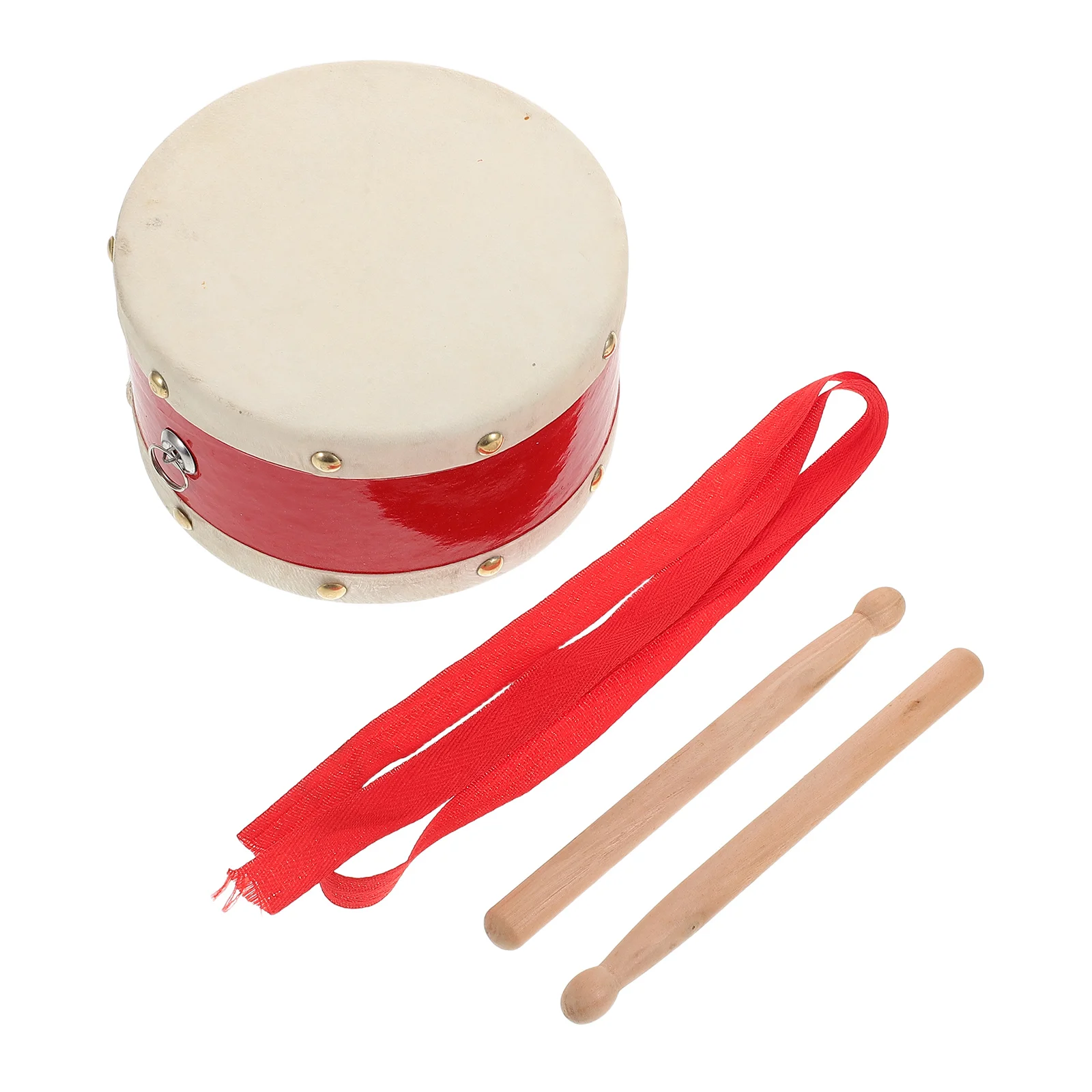 

Sheepskin Drum Marching with Beater for Classroom Music Mallet and Strap Beginner Practice Snare