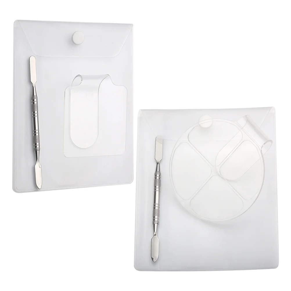 2 مجموعة ماكياج مسمار الفن اللون خلط لوحة مجموعة الاكريليك منحني ثقب الاصبع دائم Diy بها بنفسك مانيكير متعددة الأغراض مسمار الفن اللون