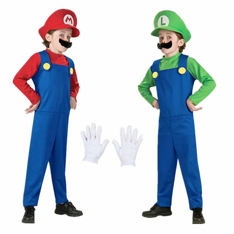 

Детские забавные костюмы на Хэллоуин в стиле аниме, наряд Super Luigi Brother, 00% другие материалы, осень 2023, ting