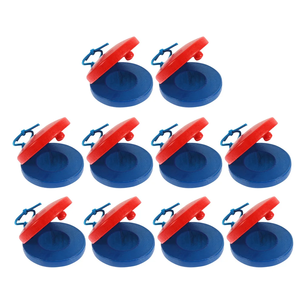 10 قطعة صنجات الأصابع الخشبية المصفقين اليدوي تصميم صديق للأطفال أورف التعليم التكامل المحمولة تنوعا أصيلة #1