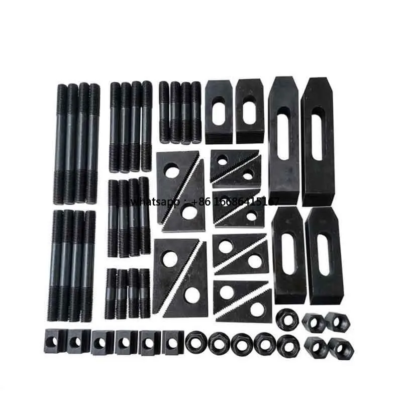 58pcs Milling Machine Clamping Set Mill Clamp Kit Vice M12 Universal Fixture Screw Set Pressure Plate Processing Parts
