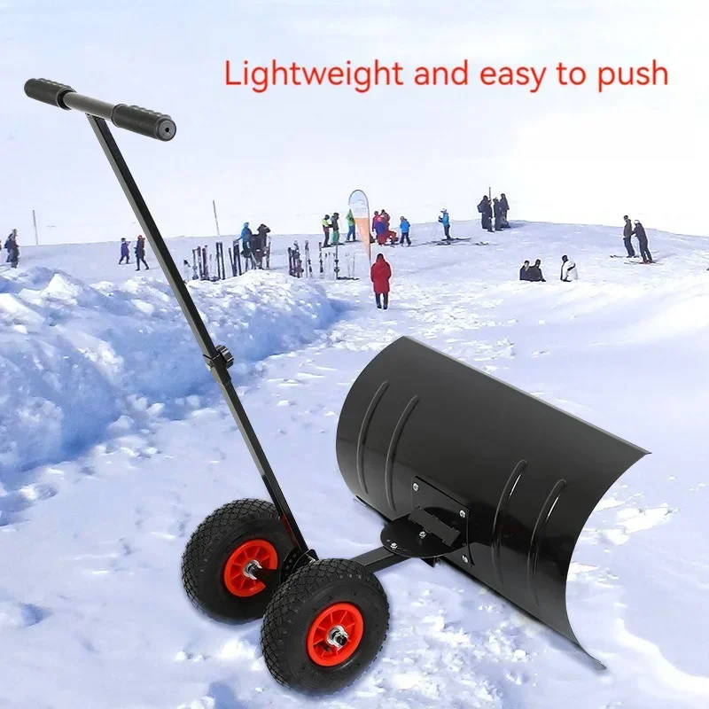 Wheeled Hand Push  Removal Shovel Large Snow Removal Tool Vehicle Snow Removal Artifact Snow  Machine With Wheels