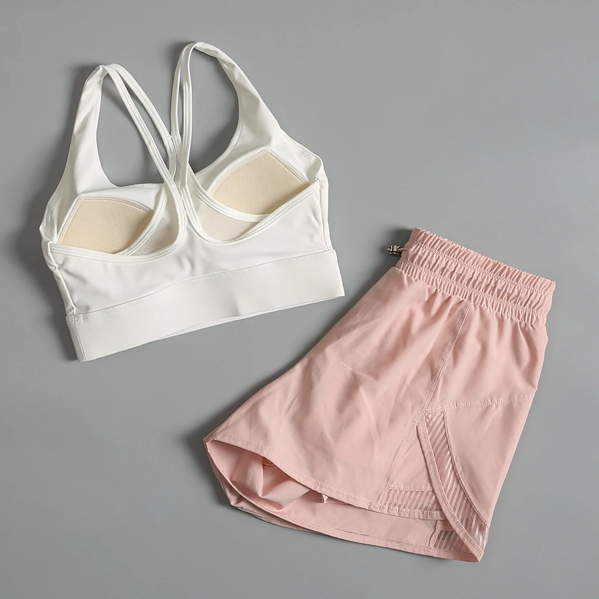 

Morning running suit for women in summer thin breathable Pilates yoga bra 2025 new fitness exercise sportswear