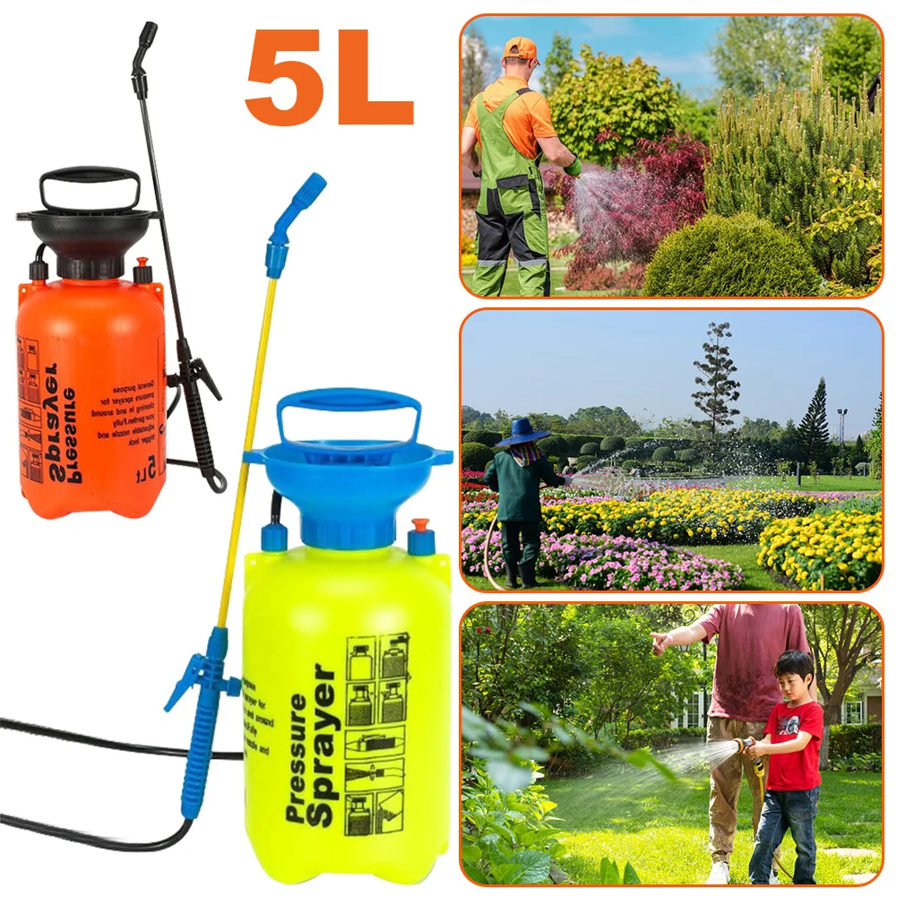 

5L Garden Pressure Sprayer Hand Pump Sprayer 2 Spray Modes Water Pump Pressure Sprayer Adjustable Strap for Lawn Garden