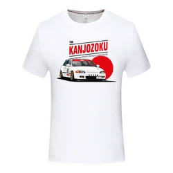 Summer Print T Shirts Funny Men's Short Sleeve Cool Civic EG KANJO Car T-Shirt Men Casual Tops Cool Hipster Boy Tees child tees