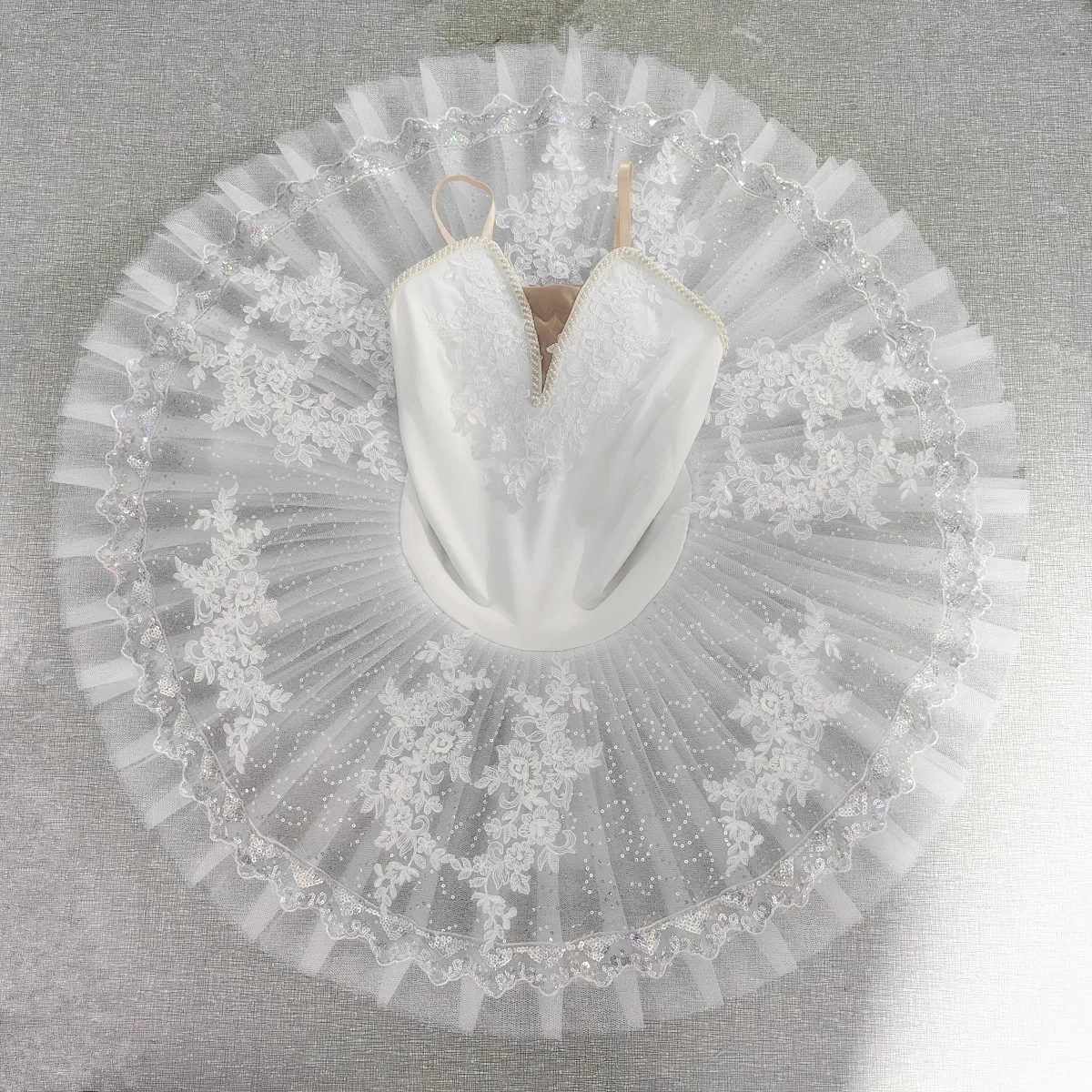 Ballet Tutu Skirt Sling Children White Swan Lake Dance Performance Costumes Beauty Dance Clothing image 6
