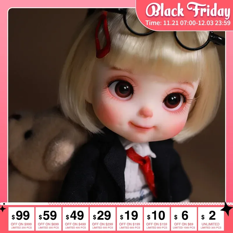 JOYBJD ob11 Bibi BJD Doll 1/11 Tiny Mini Ball Jointed Doll Resin Anime Toys for Kids Surprise Gift for Girls Art Collection