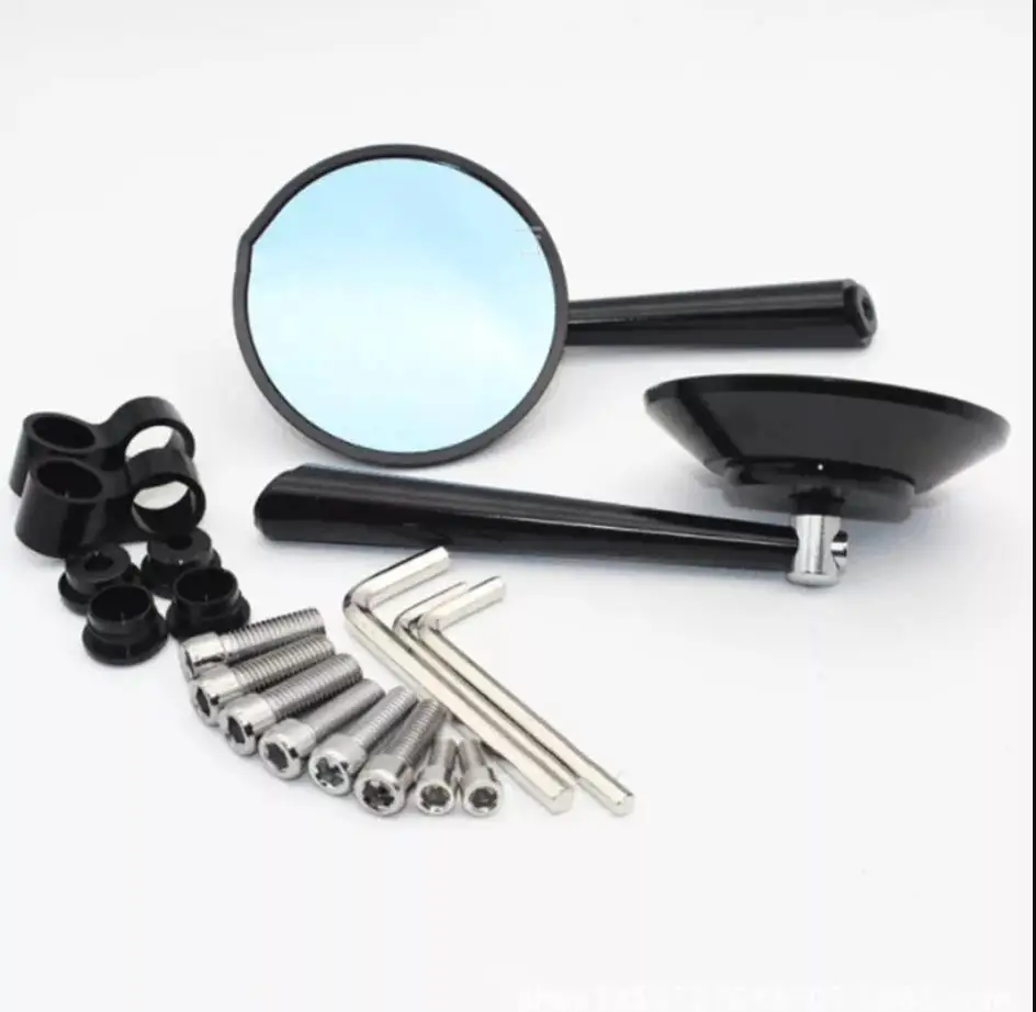 

CNC Aluminum Universal Side Rear Round Rearview Mirrors Motorcycle Street Bike Accessories