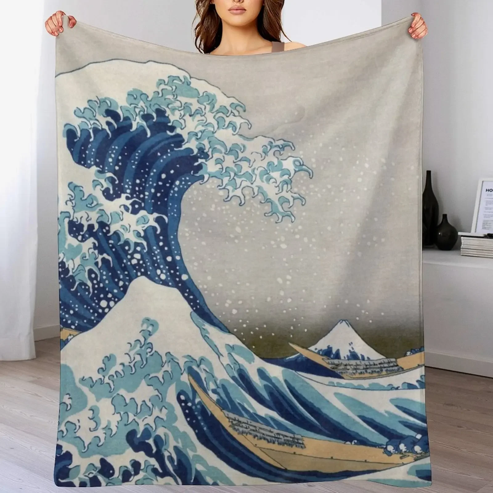 

Under the Wave off Kanagawa - The Great Wave - Katsushika Hokusai Throw Blanket Luxury St Decorative Sofa Blankets