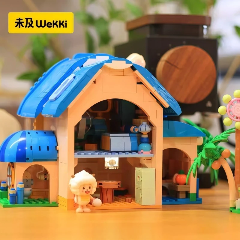 ชุดตัวต่อ Goat Village Big Villa ตัวละคร Pleasant Goat และ Big Big Wolf ของสะสมโมเดลอนิเมะ ของตกแต่ง ของขวัญวันหยุด