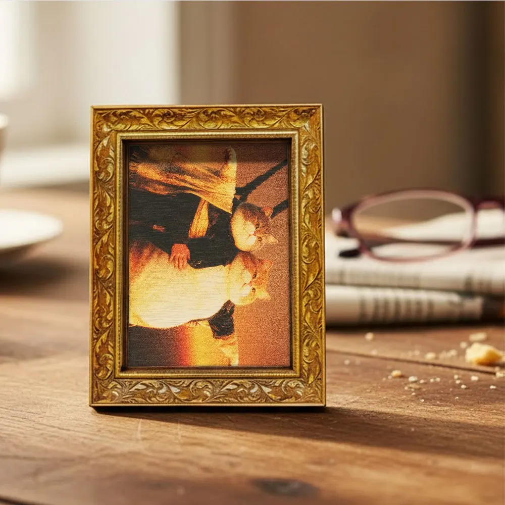 Retro-Haftmagnet aus Holz mit Hakimi-Motiv, Mini-Katzen-Dekorationsbild „My Heart Will Go On“, niedliches Ornament für den Kühlschrank, Heimdekoration – Detail 7