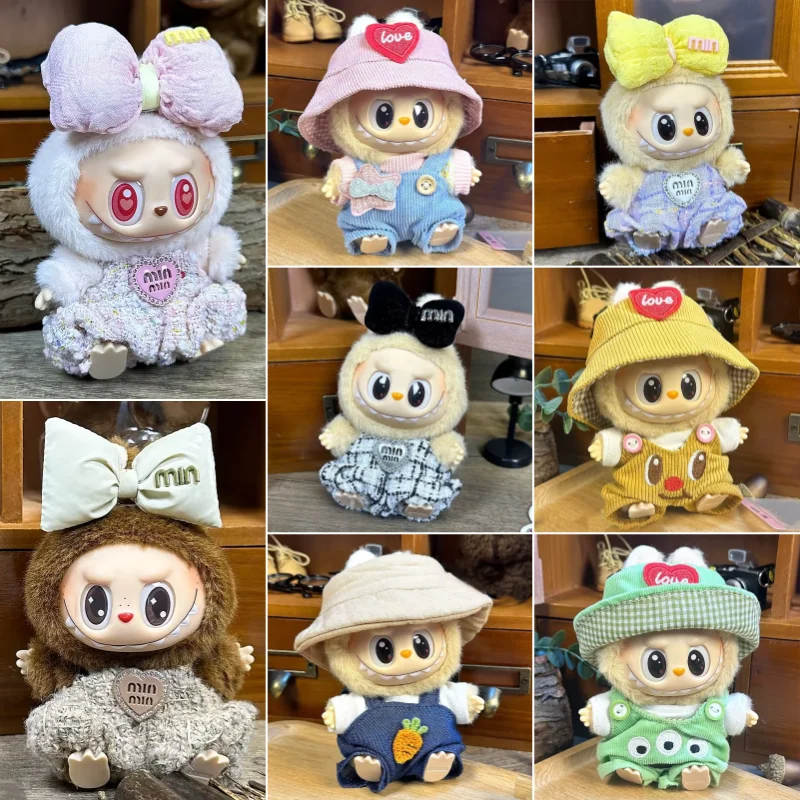 

Новые мини-плюшевые куклы dIY, аксессуары для одежды для 15-17 V1V2V3 Labubu, высококачественный комплект одежды, аксессуары
