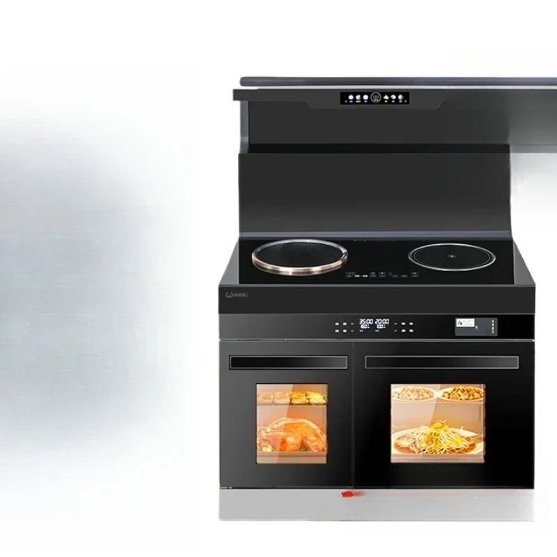 

Stove integrated stove household 750/900mm double electric apartment induction cooker electric ceramic stove range hood