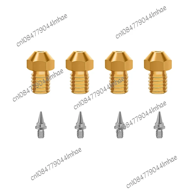 5 pieces E3D Brass with Stainless Steel Tip Nozzle 3D Printer Accessories M6 Thread Corrosion Resistance