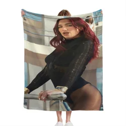 Singer D-Dua Lipas Summer Blanket Thin Blanket for Couch Sofa Warmth Bed Artificial Flannel Blankets Comfortable