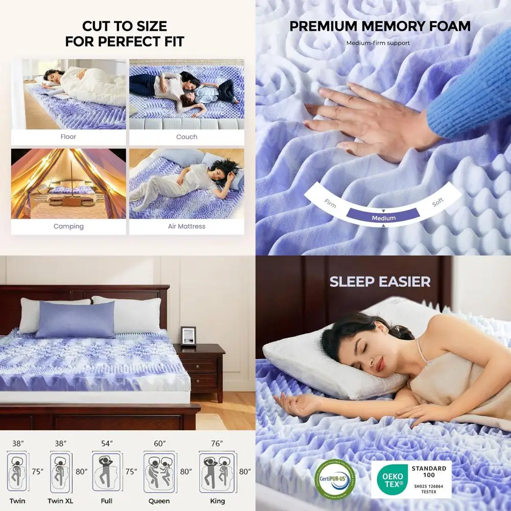 

Двухслойный наматрасник из пены с эффектом памяти Twin 4, с гелевым охлаждением, сертифицированный, идеально подходит для общежитий