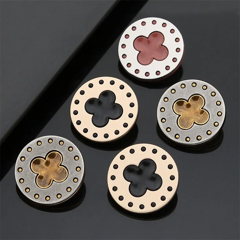 

Flower Metal Button for Knitwear, Sweater Sewing Accessories, DIY, High End, Fashion, 10Pcs