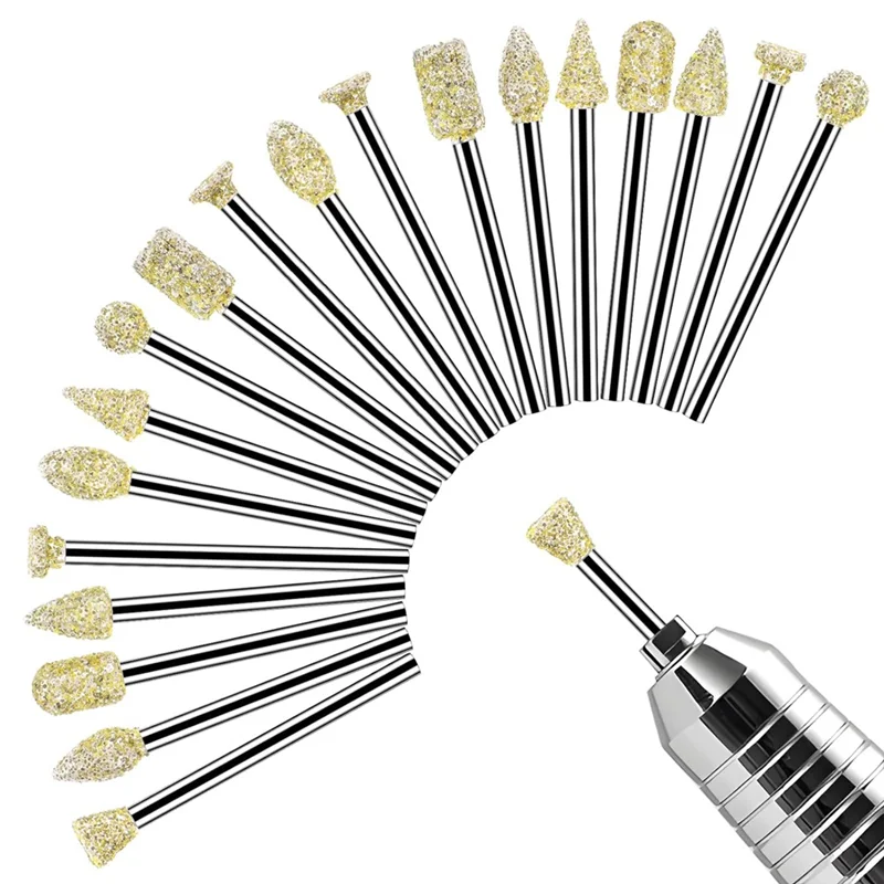 

F-3C 20 PCS Grinding Burr Drill Bit For Dremel-Tool Accessories Rotary Tool Supplies For Dremel-Polishing Tool 1/8 Inch