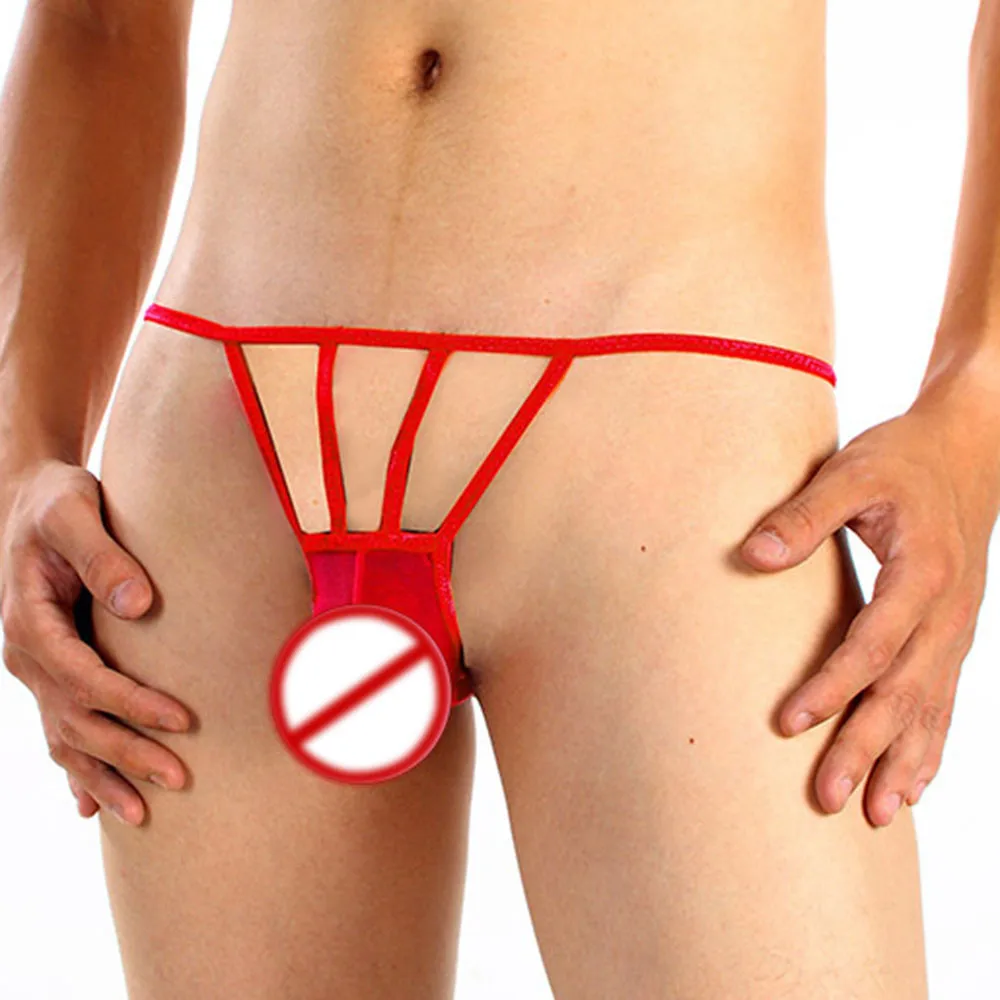 Sexy Mens Mesh G-String Thong Briefs Low Rise Panties Breathable T-Back Bikini Underpants Gay Underwear Jockstrap Erotic Lingeri