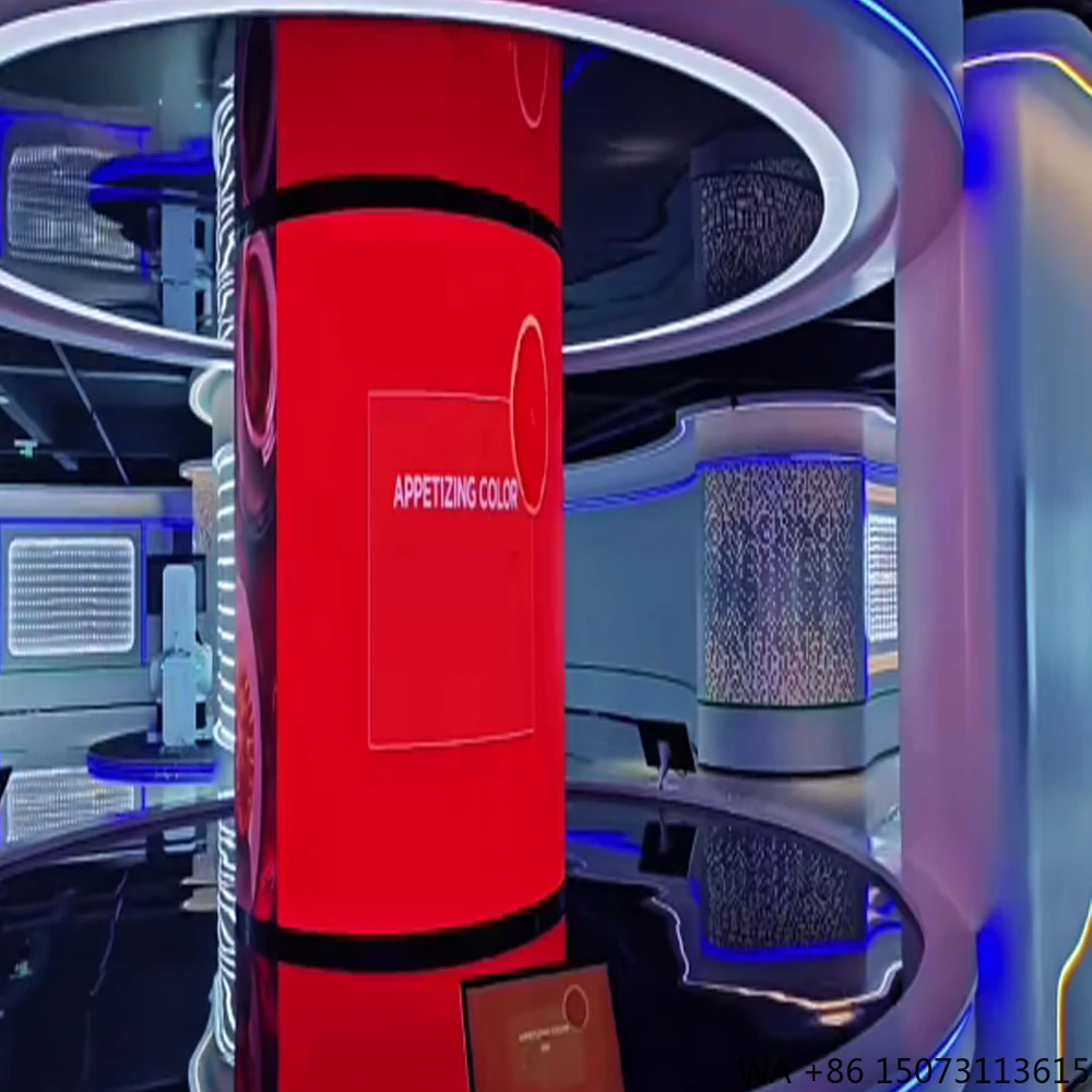 Schermo LED Digitale Flessibile Intelligente per Esterni, Display LED Trasparente per Pubblicità Creativa e Locali Notturni