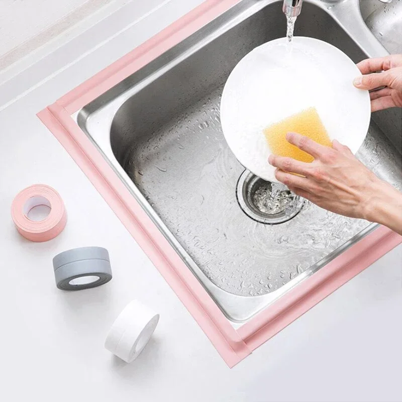 

Waterproof Mildew Proof Tape Self Adhesive Wallpaper for Kitchen Bathroom Cooktop Edge Sealing Strip Toilet Corner Line Sticker