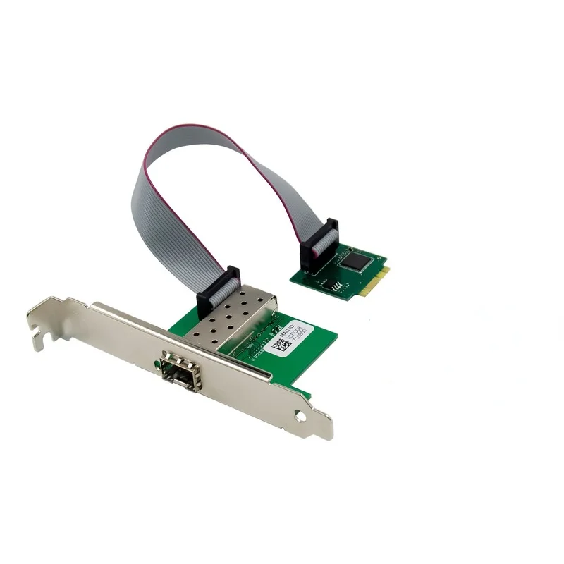 Gigabit Ethernet M.2 A+E KEY Single fiber port 1000Mbps SFP network card intel I210 chipset lan Optical adapter linux