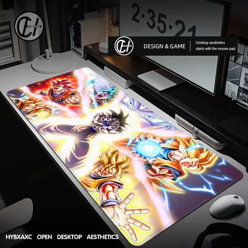 Imagen 1 del producto Alfombrilla de ratón con estampado HD de Anime Balls Goku d-dragons, alfombrilla de ratón antideslizante con borde de bloqueo para jugadores de ordenador, teclado XXL90x40cm, alfombrilla de escritorio para PC