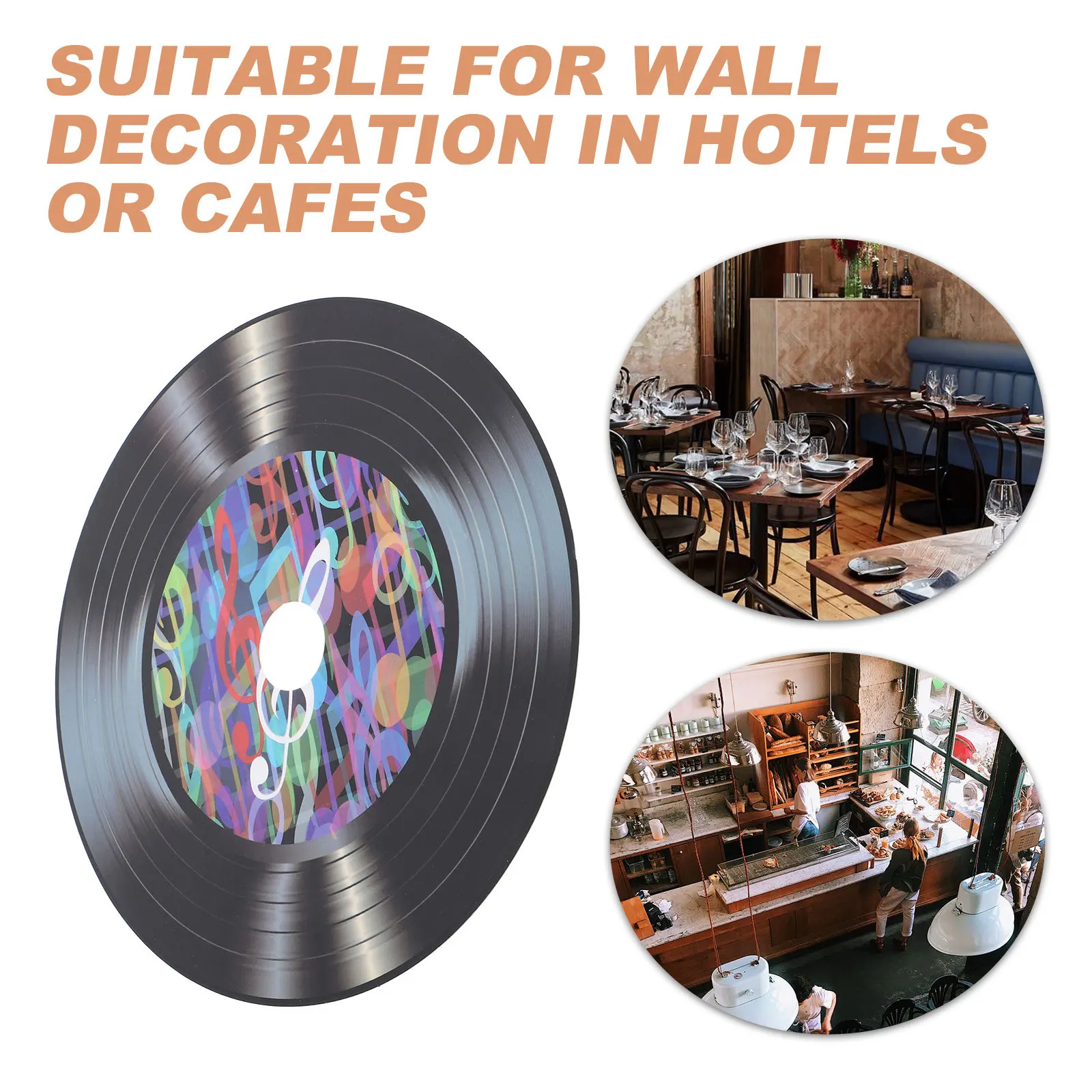 1 مجموعة 1 مجموعة الرجعية مسجل فينيل ديكور للجدار الموسيقى الطرف الديكور سجلات وهمية الزينة الداخلية روك موضوع جدار الفن الطلاء