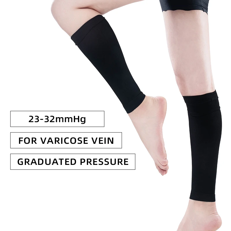 Legbeauty 23–32 mmHg elastische medizinische Kompressionssocke für Damen, Krampfadern-Ermüdungslinderung, Beinwärmer, Druck-Waden-Ärmelstrumpf
