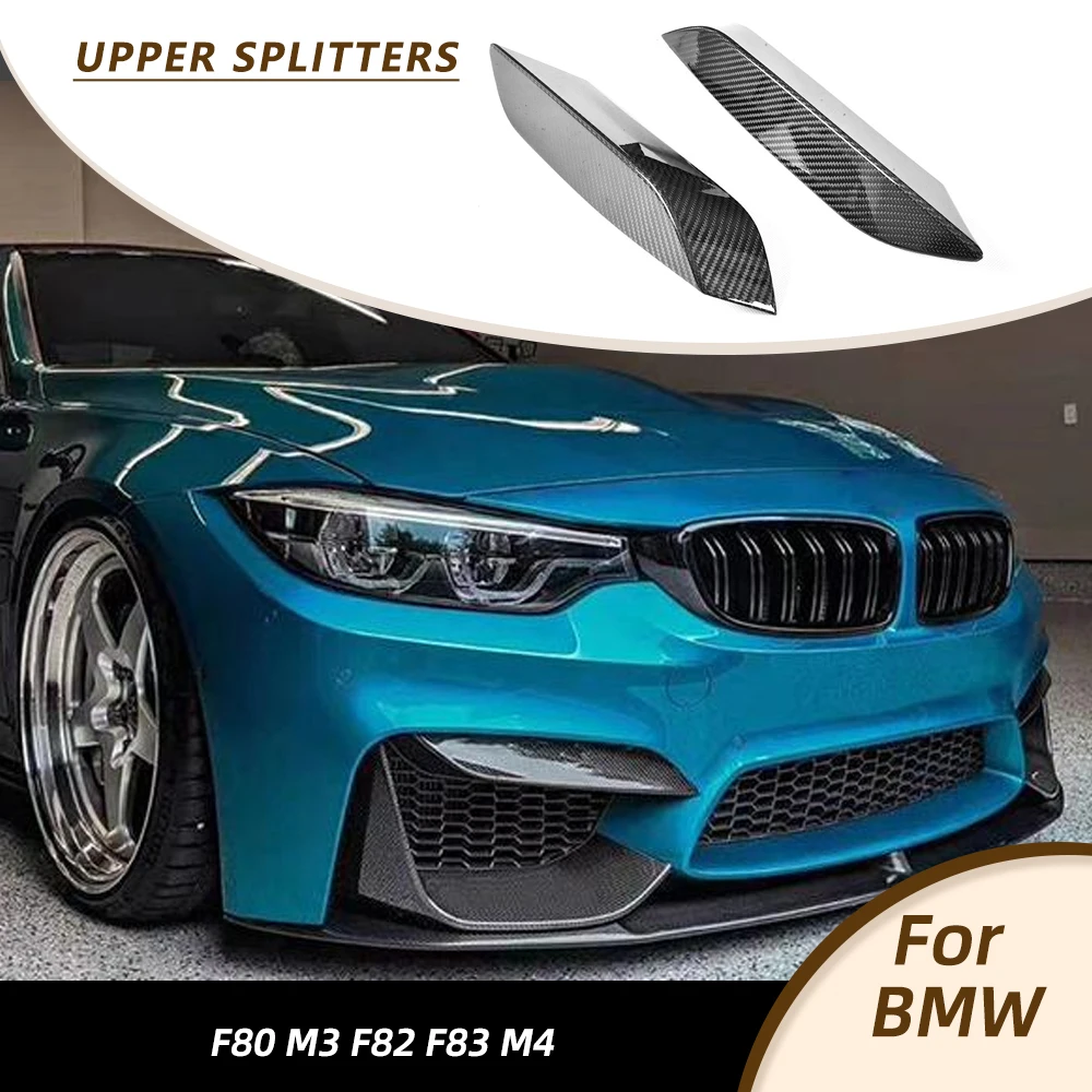 

Front Bumper Fog Lights Corner Splitters Covers Trim for BMW F80 M3 F82 F83 M4 2014 - 2018 Car Front Body Kits DRY Carbon Fiber