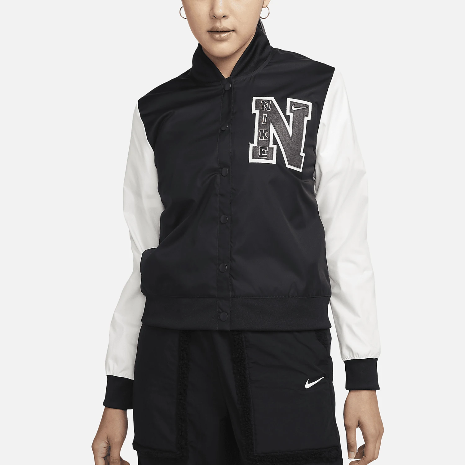 

Nike genuine genuine Women's Single-Breasted Long-Sleeve Loose Jacket DZ4631-010