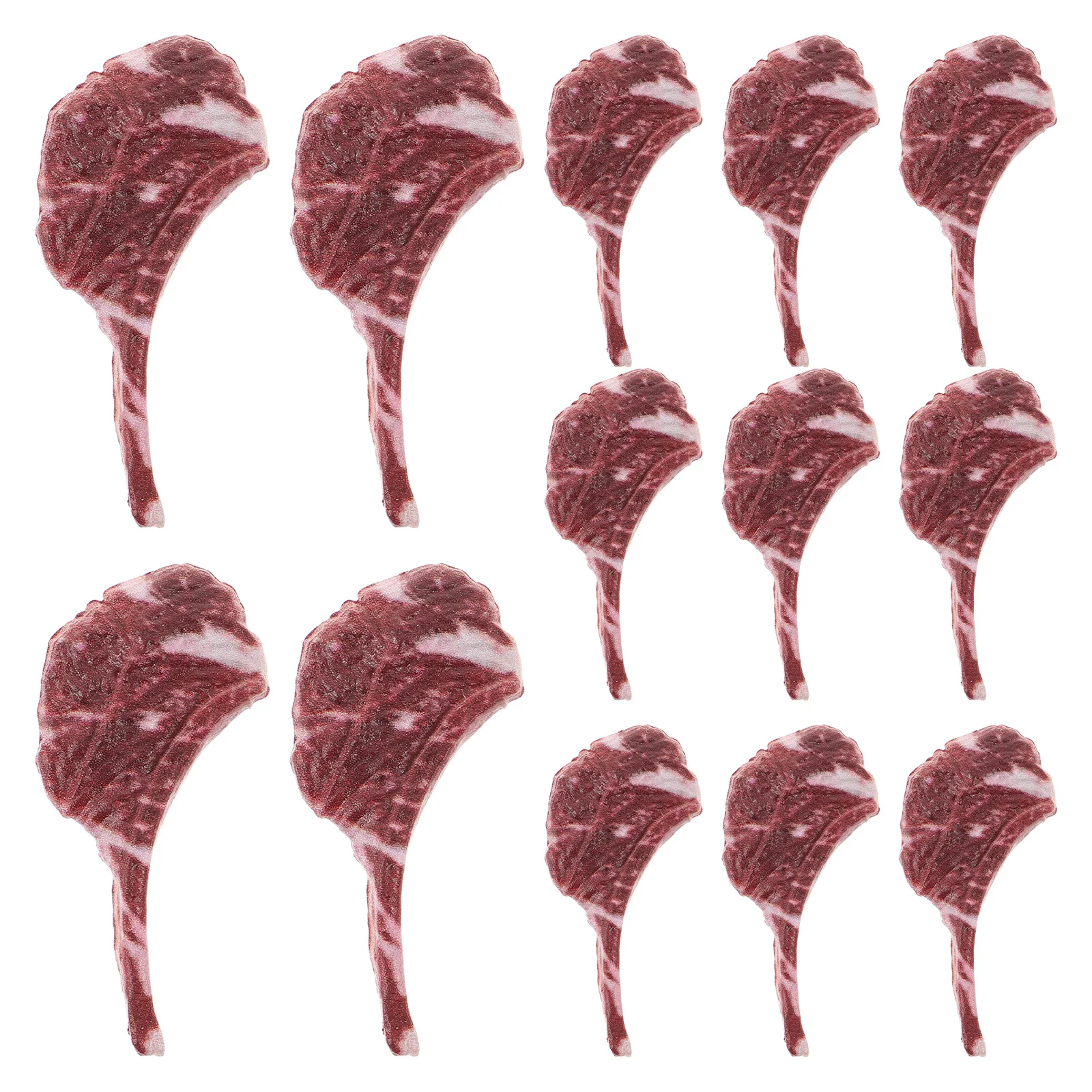 

20Pcs Lifelike Steak Artificial Cooked Beef for Dollhouse Kitchen Restaurant Decor Mini Food Accessories Play Set