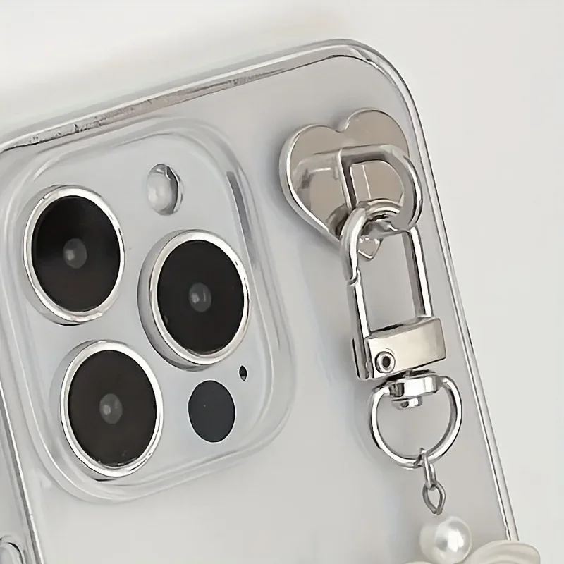 2 pezzi di supporto per ciondolo per telefono a forma di cuore in metallo, anello per dito per telefono con cuore d'amore, ganci autoadesivi per supporto posteriore per telefono cellulare