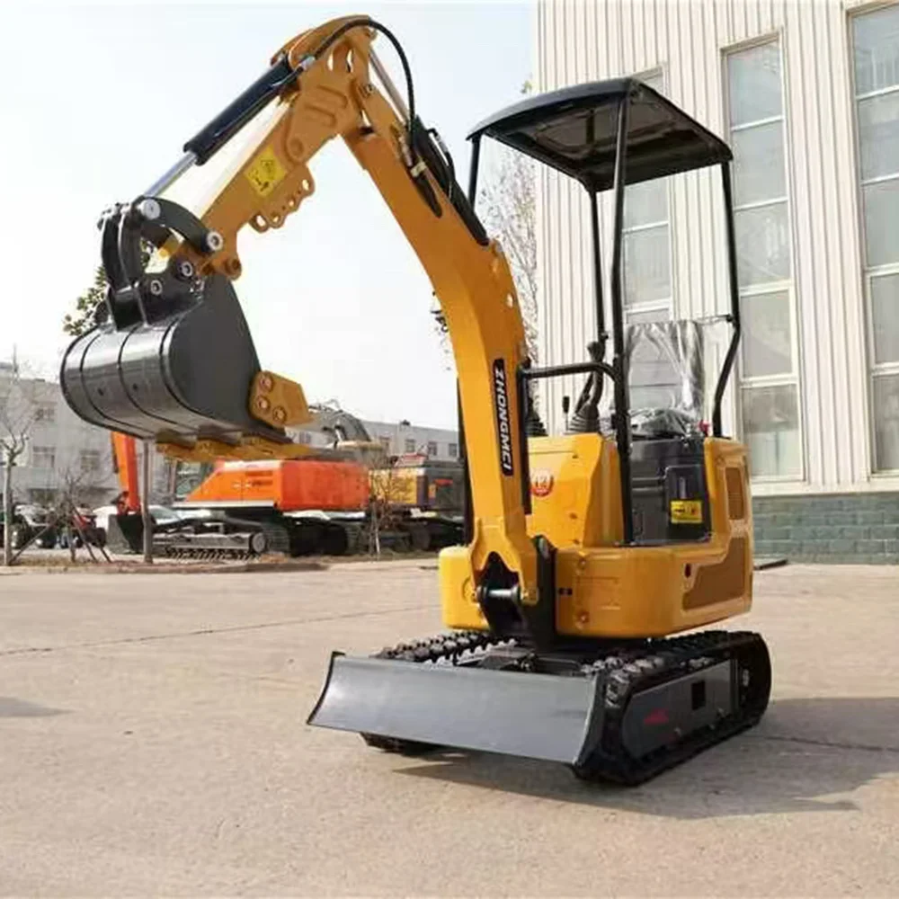 حفارة صغيرة 1 طن مجنزرة هيدروليكية حفارة صغيرة تطبيق البناء ملحقات دلو