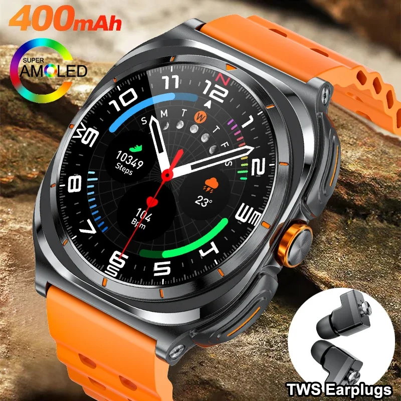 

New Smart Watch Earphones Ultra 2in1 Smart Watch With Wireless Headset Bluetooth Call Outdoor Sport Music Smartwatch Headphones