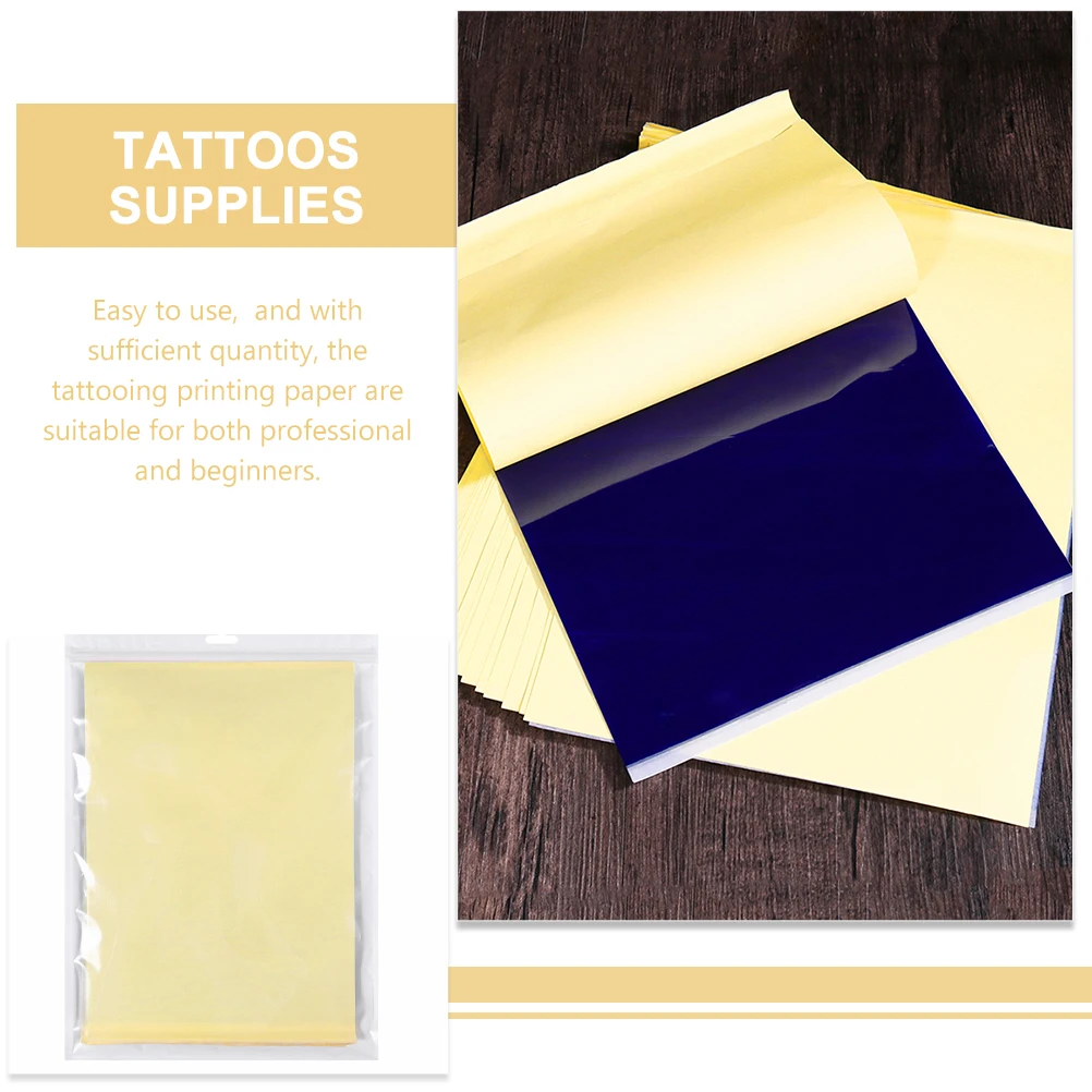 

45 Sheets Tattoo Transfer Paper Printing Thermal Materials Kit Safe Skin Use Clear Patterns Long Lasting Professional Beginners