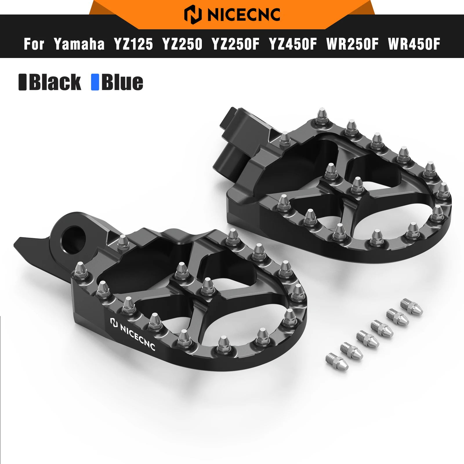

For Yamaha WR450F YZ250F YZ450FX 2024 YZ450F 2023-2024 WR 450F YZ 250F 450F 450FX Forged Foot Pegs FootRest Footpegs Rests