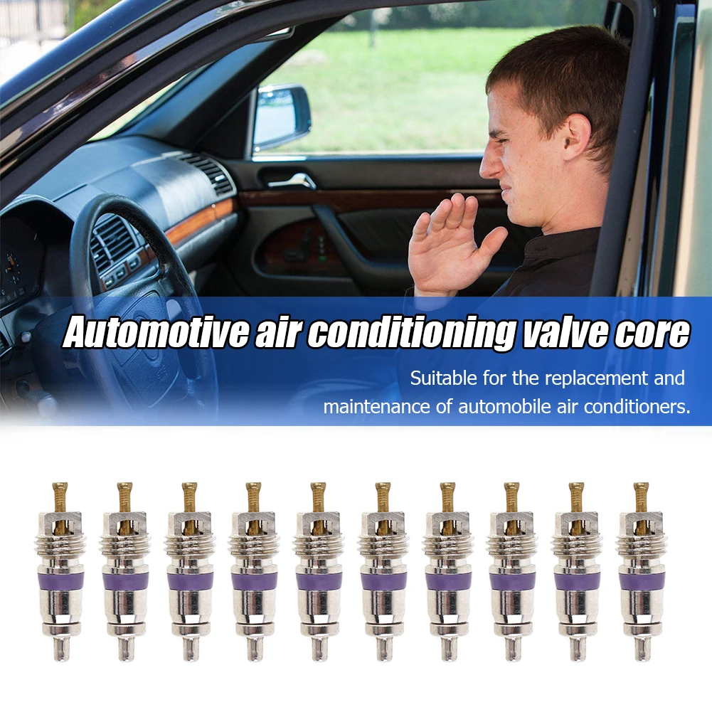 

Universal R134a Car A/C Valve Cores Copper Air Conditioning Valve Cores Automobile Exterior Repair Components 10pcs
