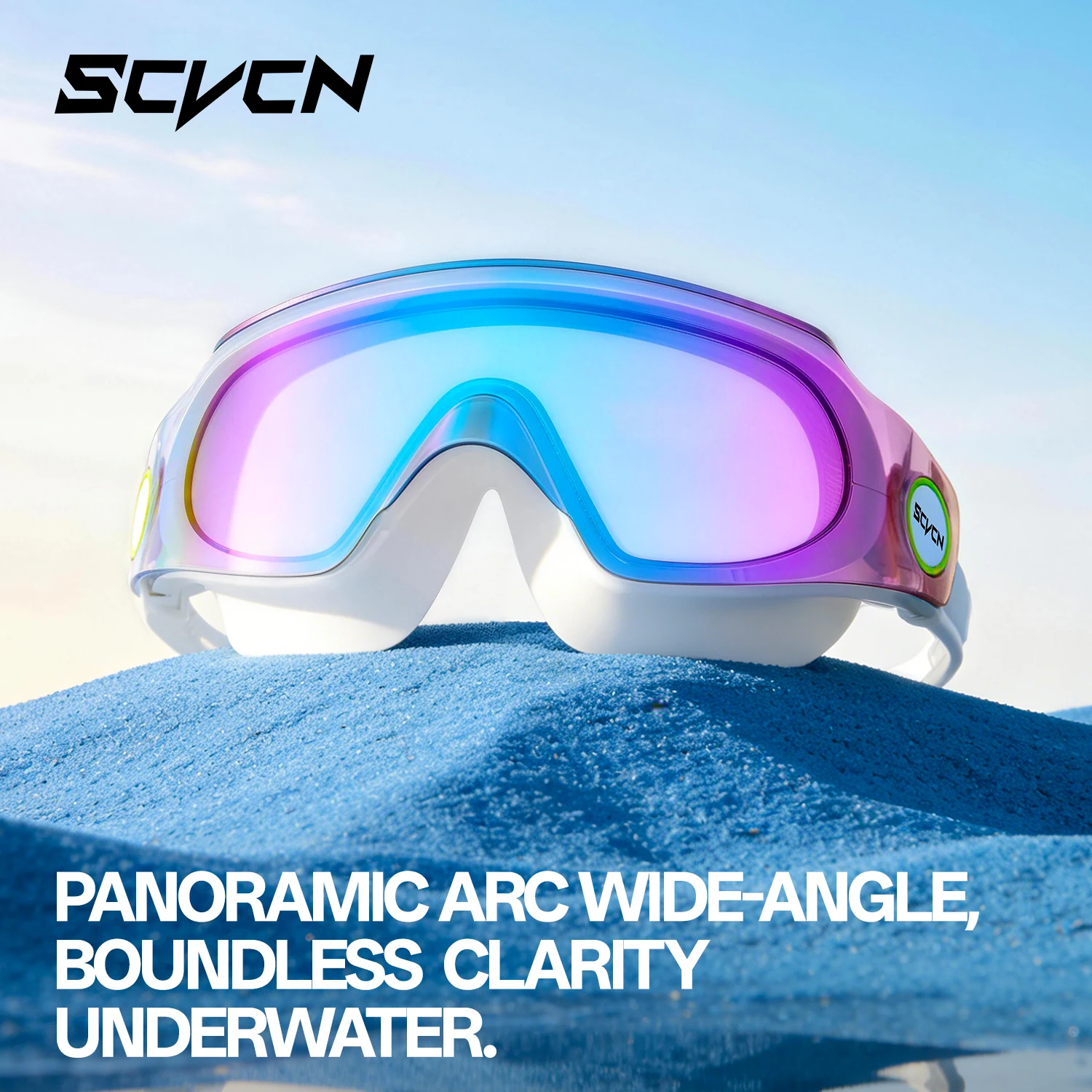 

Очки для плавания SCVCN унисекс, полноразмерные, с гальваническим покрытием, регулируемые, солнцезащитные