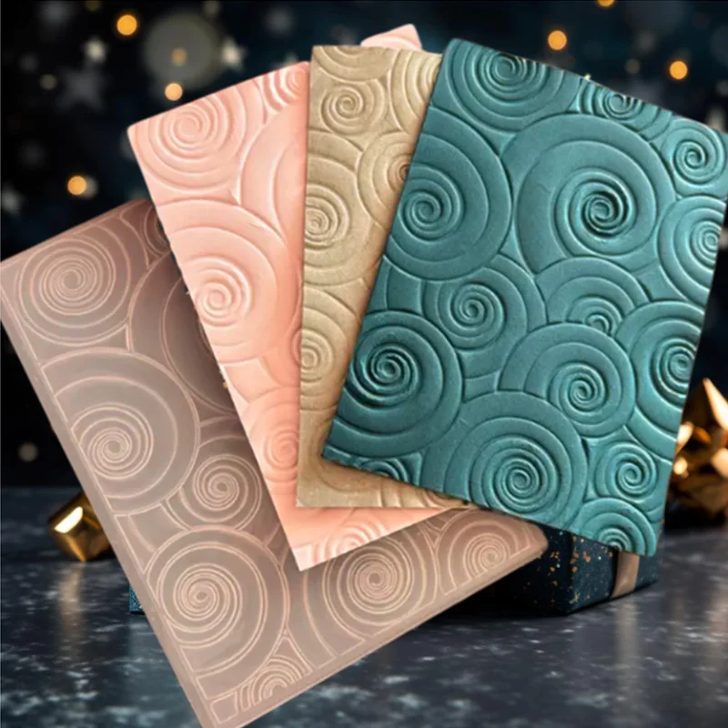 The Best-Selling Spiral Memory 3D Embossed Folders,DIY Craft Scrapbook Supplies, Background Making,Greeting Cards,Photo Albums