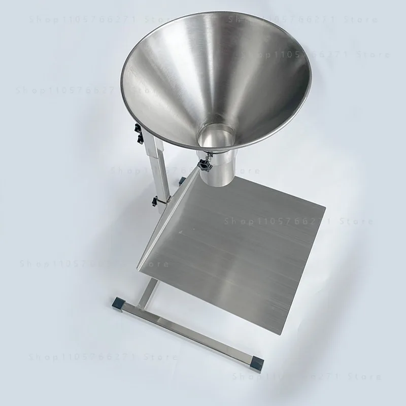Stand-Mounted Vacuum Bag Filling Funnel, Large-Capacity Dispenser with Flow Control Valve for Easy Dispensing