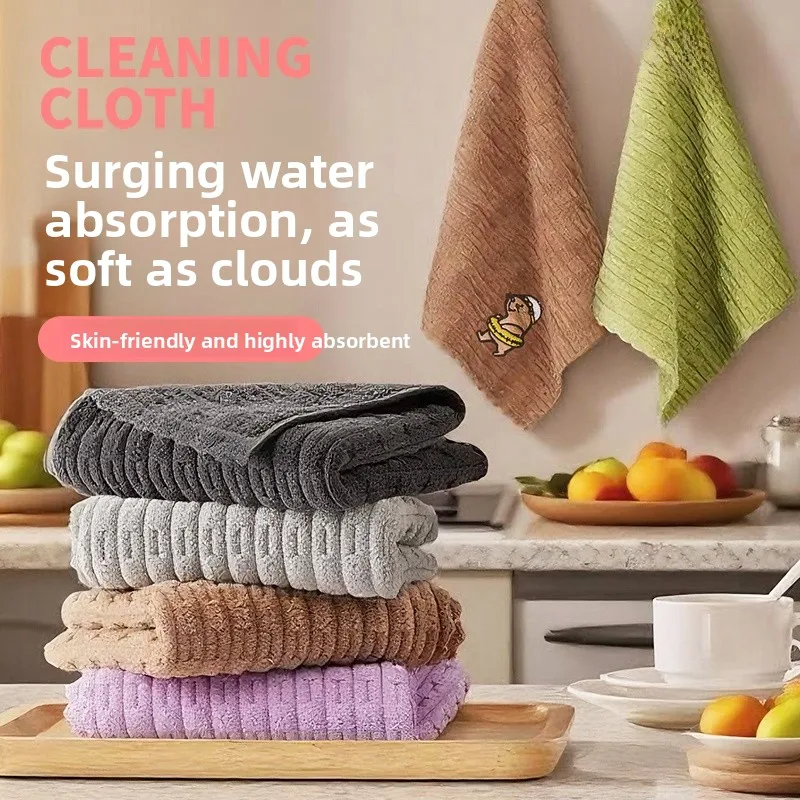 

Салфетка Lohom Kitchen из бамбукового волокна, особо впитывающая, не оставляющая ворса, для мытья посуды и уборки столешниц